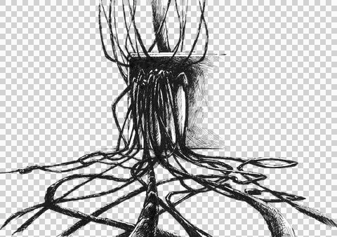 Isolate Electrical Overload Stock Illustration
