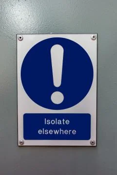 Isolate elsewhere caution sign Stock Photos
