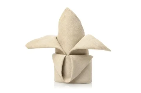 Isolate folded napkin Stock Photos