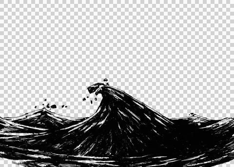 Isolate giant wave illustration design Stock Illustration