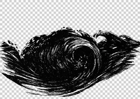 Isolate giant wave illustration design 3 Illustrazione stock