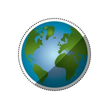 Isolate globe world Stock Illustration