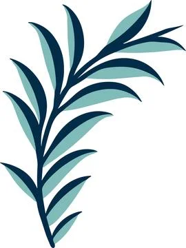 Isolate green leaf flat style on background Stock Illustration