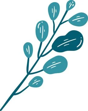 Isolate green leaf flat style on background Stock Illustration