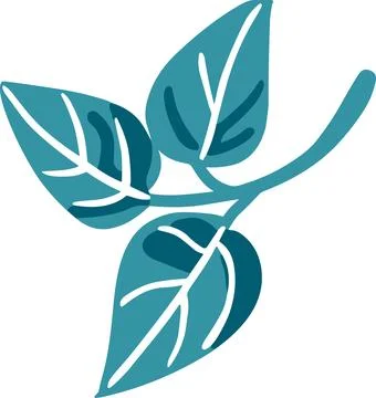 Isolate green leaf flat style on background Stock Illustration