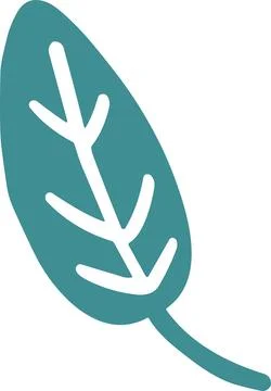 Isolate green leaf flat style on background Stock Illustration