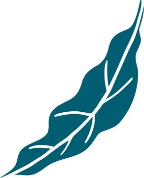 Isolate green leaf flat style on background Stock Illustration