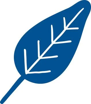 Isolate green leaf flat style on background Stock Illustration