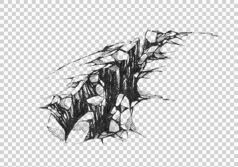 Isolate Hand Drawn Earthquake illustration design Stock Illustration