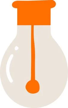 Isolate light bulb flat style on background Stock Illustration