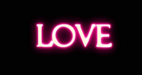 Isolate love font, with fiery effect, gentle fiery word love, burning letters Stock Footage 218476345