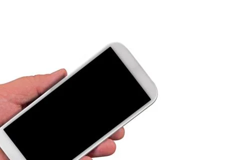 Isolate Mobile Phone in Hand Foto stock