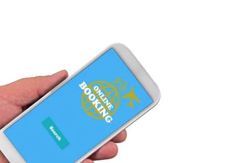 Isolate Mobile Phone in Hand Stock Photos