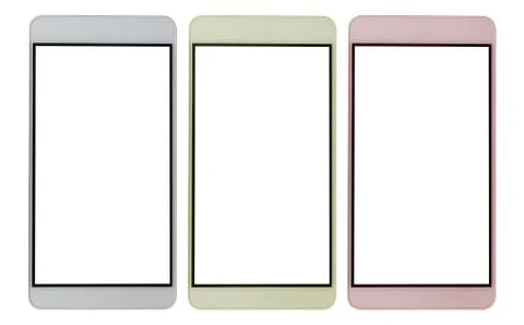 Isolate Mobile Phone on White Background Stock Photos