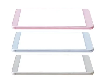 Isolate Mobile Phone on White Background Stock Photos