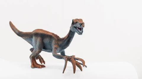 Isolate model of plastic toy dinosaur on white background 写真素材
