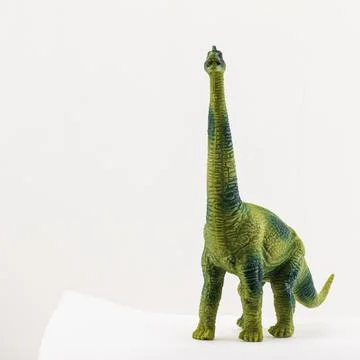 Isolate model of plastic toy dinosaur on white background Foto stock
