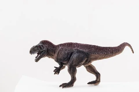Isolate model of plastic toy dinosaur on white background Stock Photos