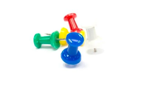 The isolate of multi-color pin Stock Photos