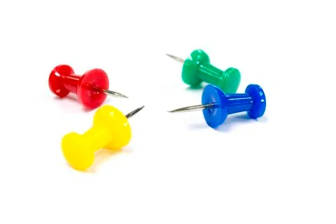 The isolate of multi-color pin Stock Photos