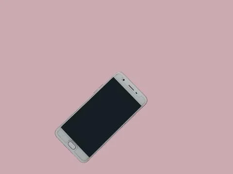 Isolate phone on pink background Stock Photos