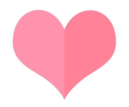 Isolate Pink Heart Foto stock