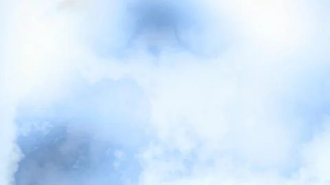Isolate realistic white and light blue fog and clouds on transparent backgrounds Stock Photos