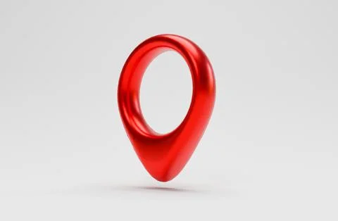 Isolate of red Location pin on white background for web location point and .. Stock Photos