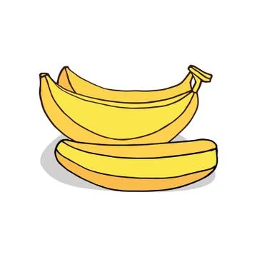 Isolate ripe banana fruit Stock Illustration