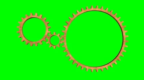 Isolate Rotating Gears loop Stock Footage 61739591