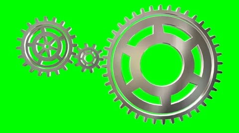 Isolate Rotating Gears loop Stock Footage 61739738