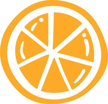 Isolate a slice lemon flat style on background Stock Illustration