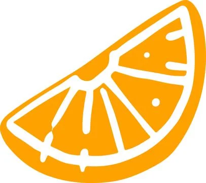 Isolate a slice lemon flat style on background Stock Illustration