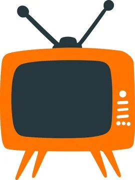 Isolate television flat style on background 库存插图