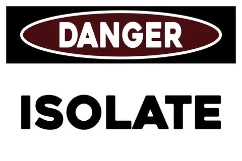 Isolate warning sign Stock Illustration