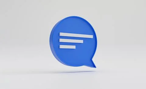 Isolate of White rectangle inside of blue text message box on white backgro.. Stock Illustration