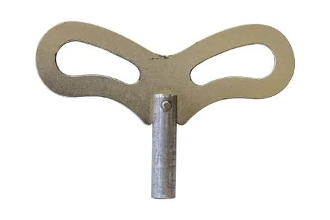 Isolate Wind up Key on White Background Foto stock