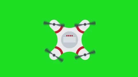 Isolated 2D Remote control Cartoon drone moving animation top view 動画素材 329181679