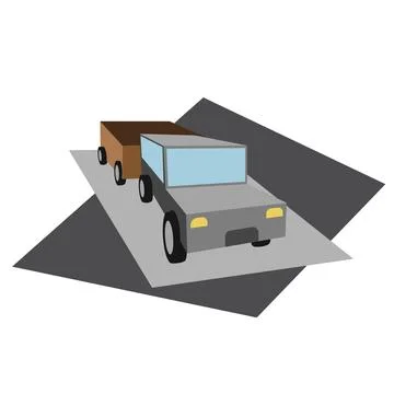 Isolated 3D car Falt design Vector Stock Illustration