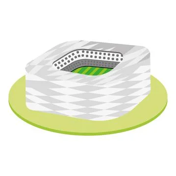 Isolated 3d colored soccer stadium Stock Illustration