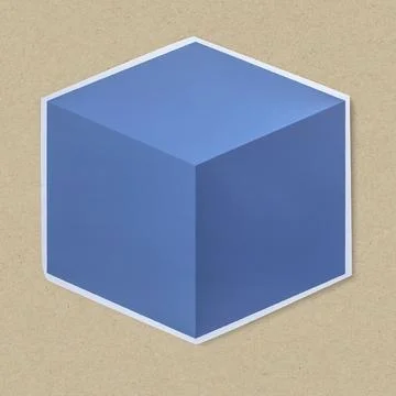 Isolated 3D cube box icon Stock Photos