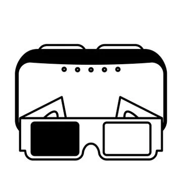 Isolated 3d glasses vector design Ilustración de archivo