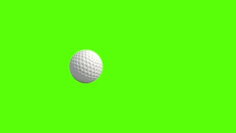 Isolated 3D Golf Ball rolling from a side perspective Video stock 157612460