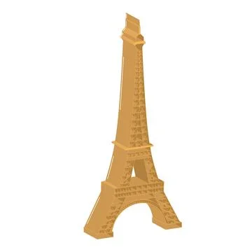 Isolated 3d icon of Eiffel tower landmark Vector 库存插图