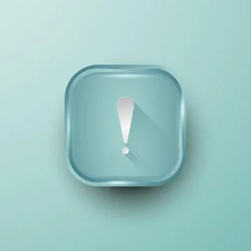Isolated 3d icon.Flat exclamation symbol Stock Illustration