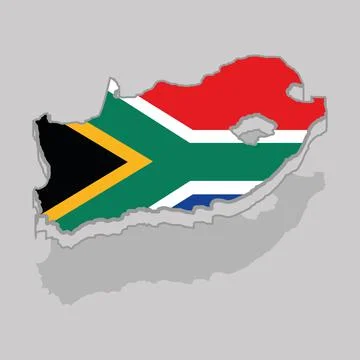 Isolated 3d map with the flag of Libya Illustrazione stock