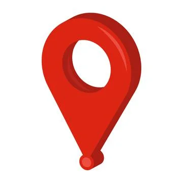 Isolated 3d map pin location icon Vector Stock Illustration