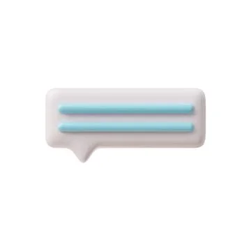 Isolated 3D message box, social chat illustration on isolated background. Stock Illustration