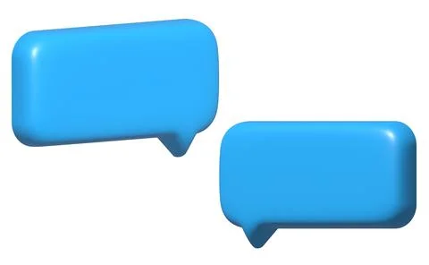 Isolated 3d message or speech bubbles on white background Stock Illustration