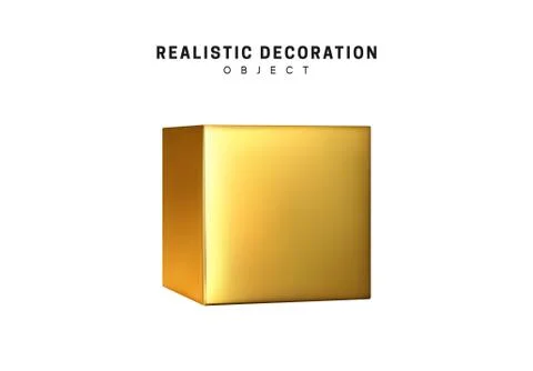 Isolated 3d object Shapes cube and geometric block, square. Stockillustratie